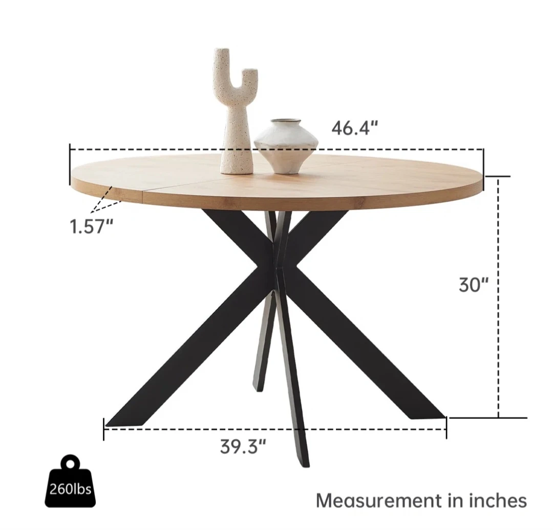 Kadison MDF Oak Round Dining Table - photo 4