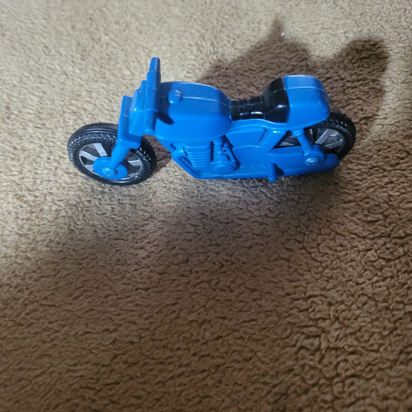 Blue Plastic Motorcycle Toy