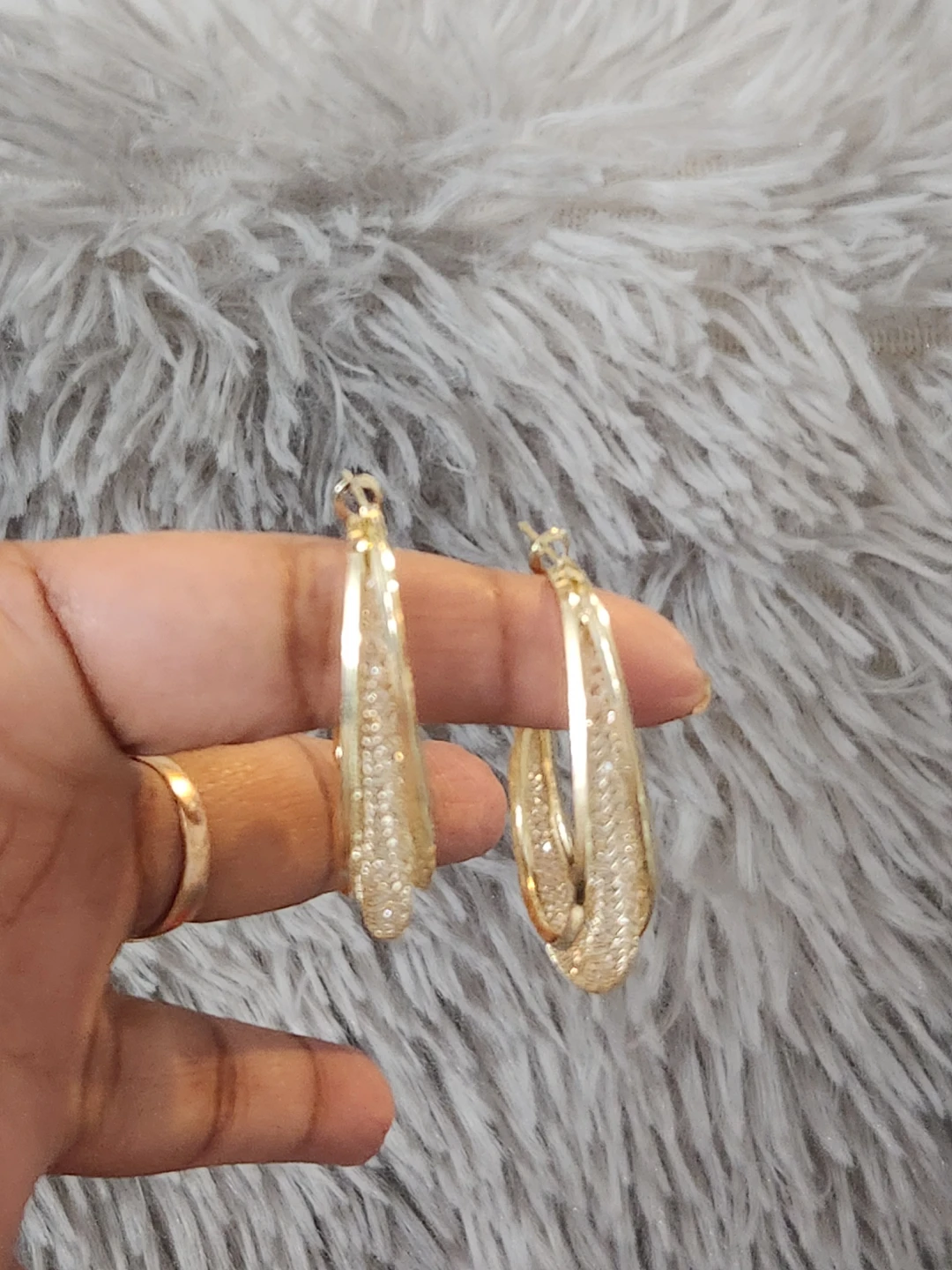 Gold Tone Hoop Earrings