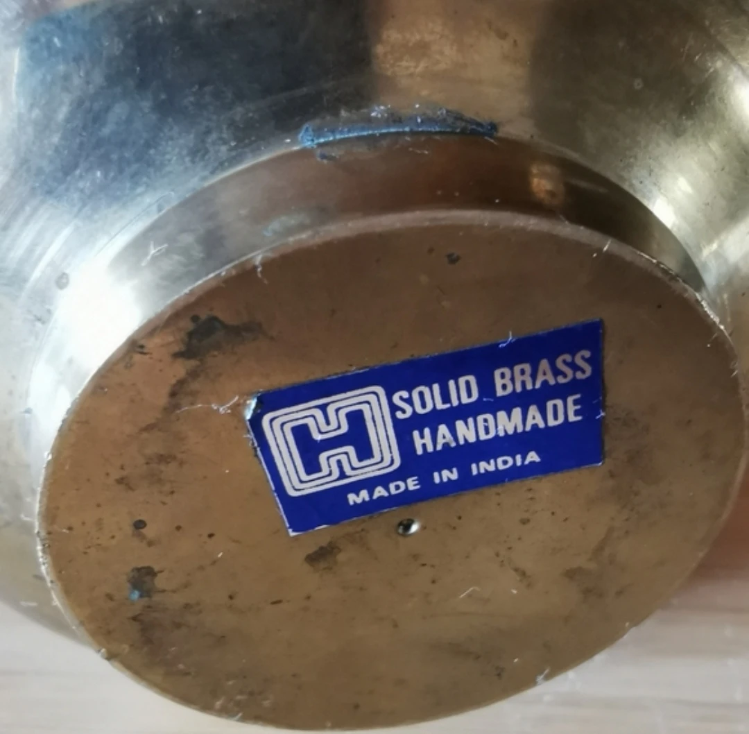 Vintage Brass Floral Vase - photo 4