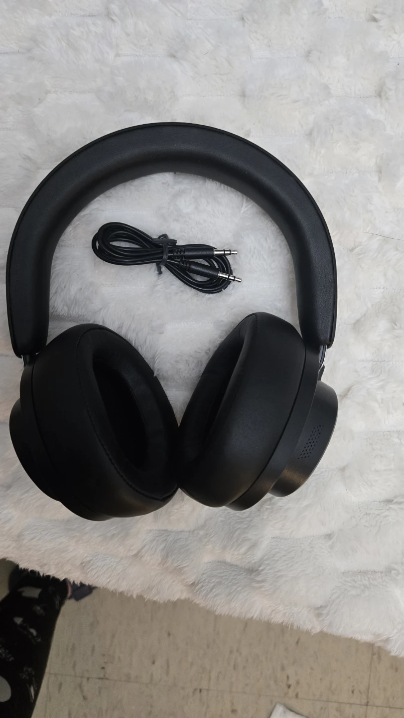 Black Over-Ear Headphones with Audio Cable
