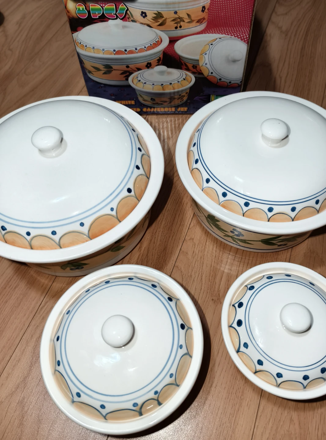 Migo Housewares Hand Painted Casserole Set - 8 pcs
