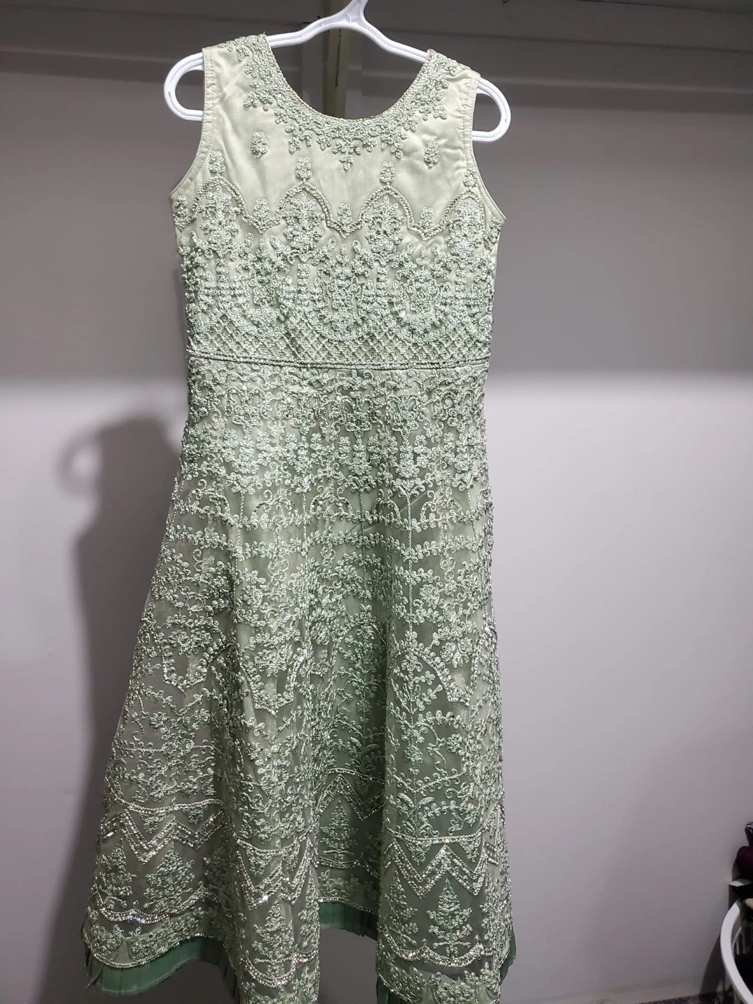 Green Embellished dress