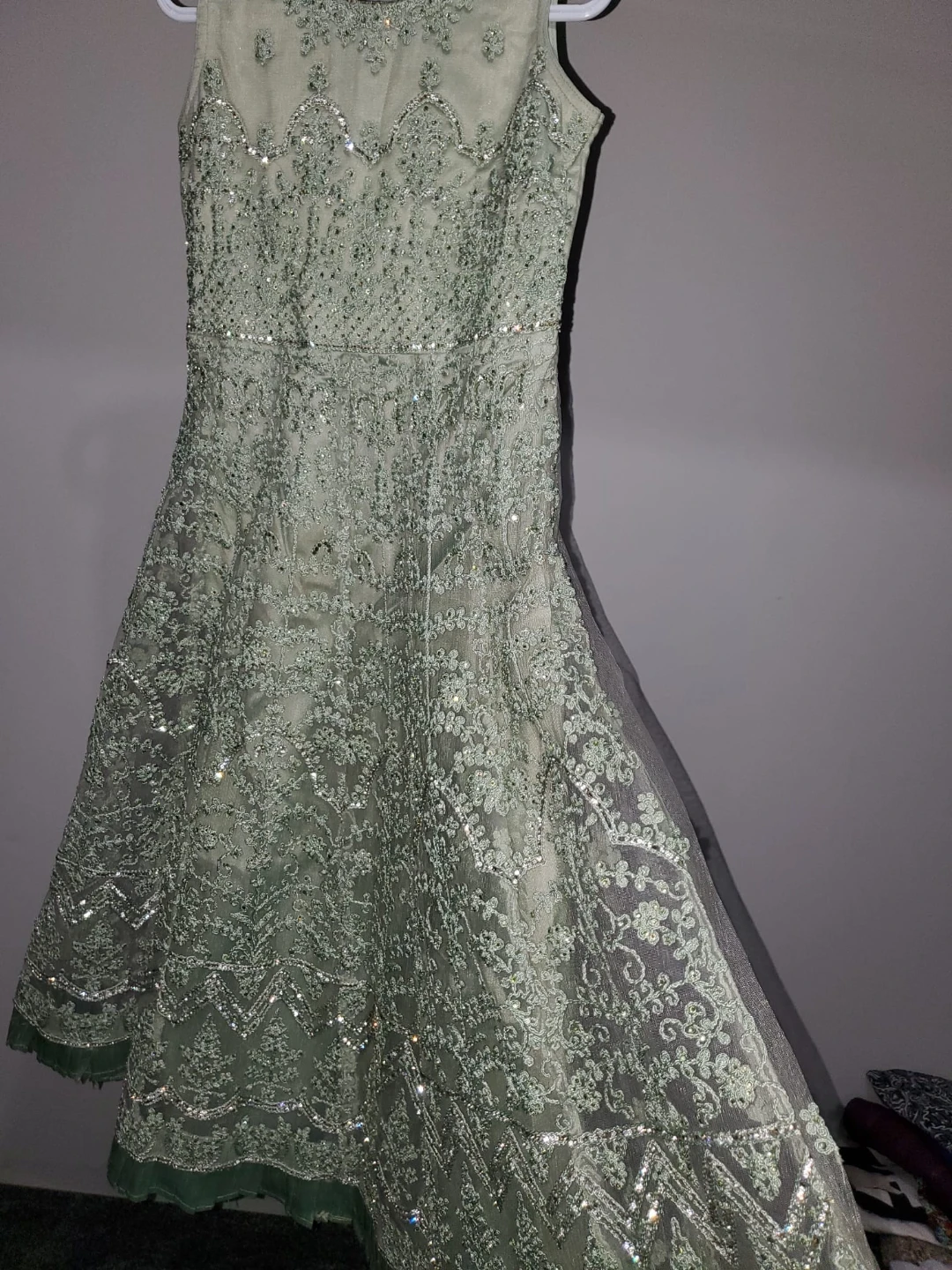 Green Embellished dress - photo 3