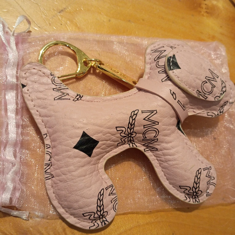 MCM pink doggie key chain
