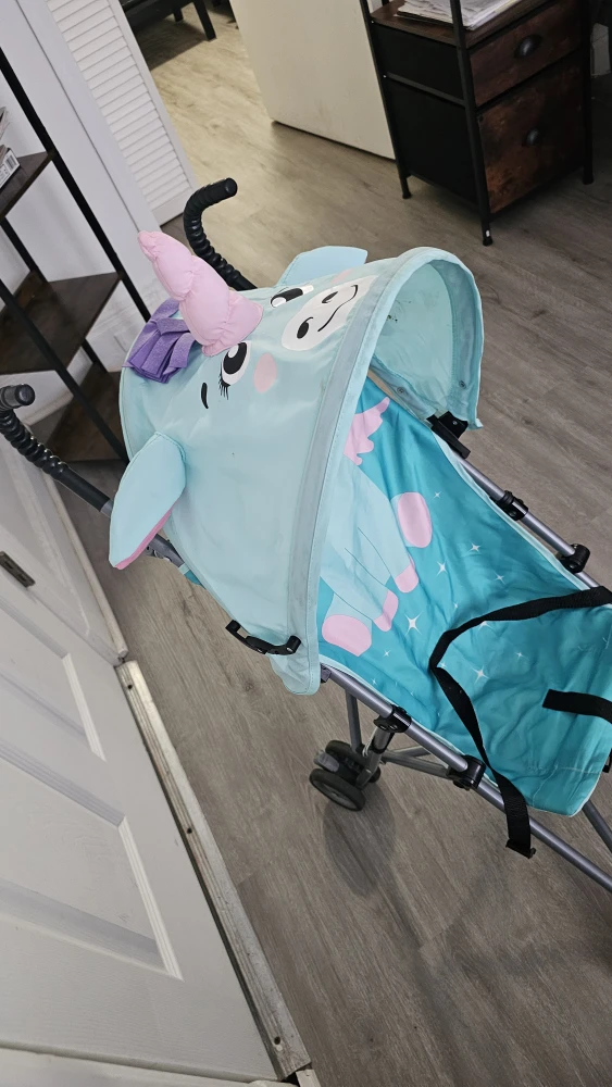 Kids Unicorn Umbrella Stroller