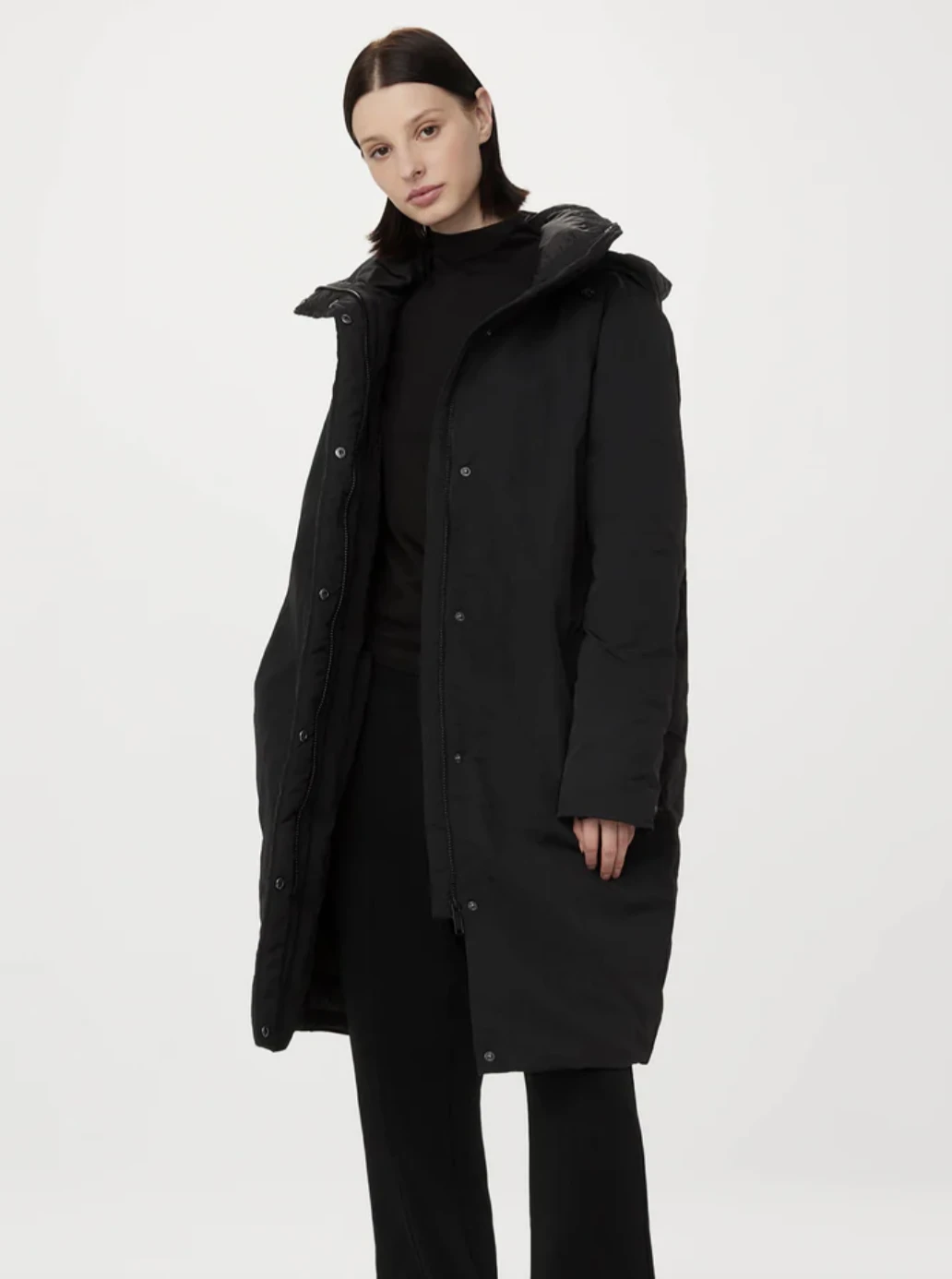 NEW Frank and Oak Iceland Long Coat in Black - photo 2