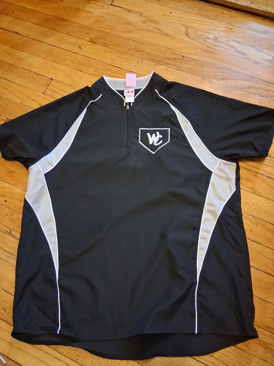 A4 Youth XL Baseball Pullover Jacket - Black