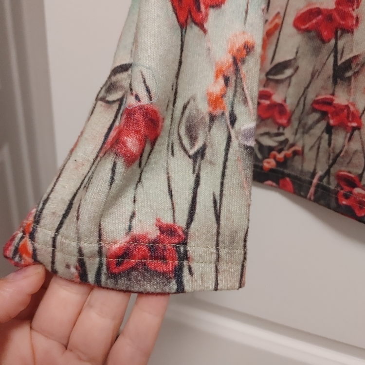 Women's Floral Print Long Sleeve Top - Size L - photo 2