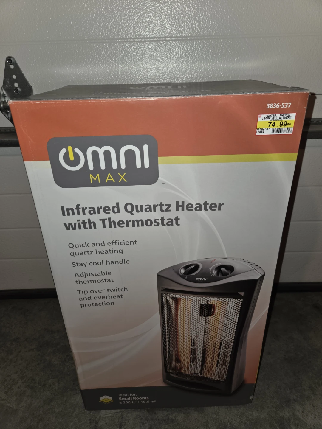 Omni Max Infrared Quartz Heater with Thermostat - photo 2