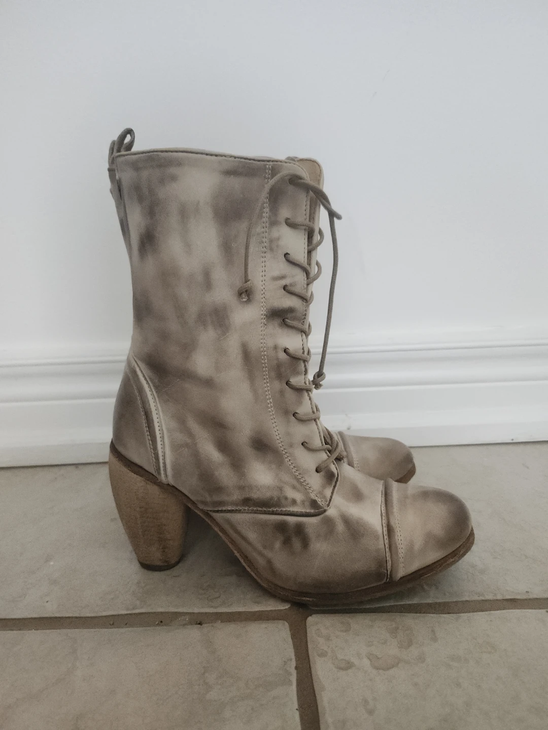 All Saints Lace-up Heeled Boots - Size 38 - photo 3