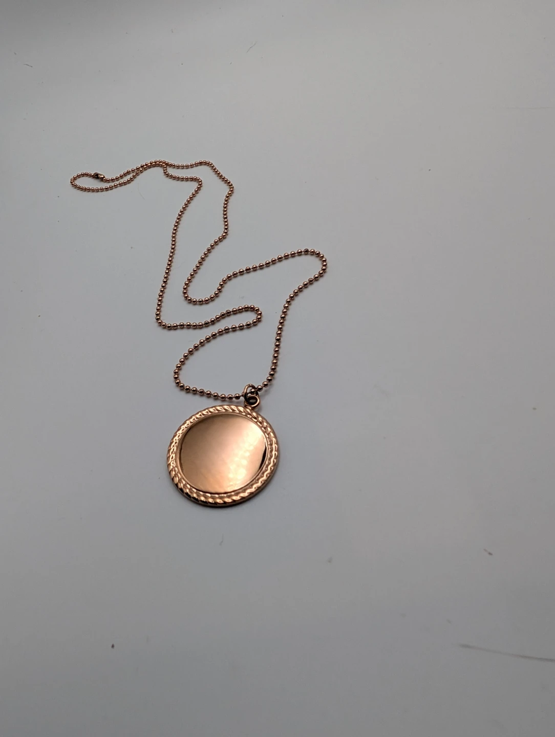 Rose Gold Tone Oval Pendant Necklace (3 for $10)