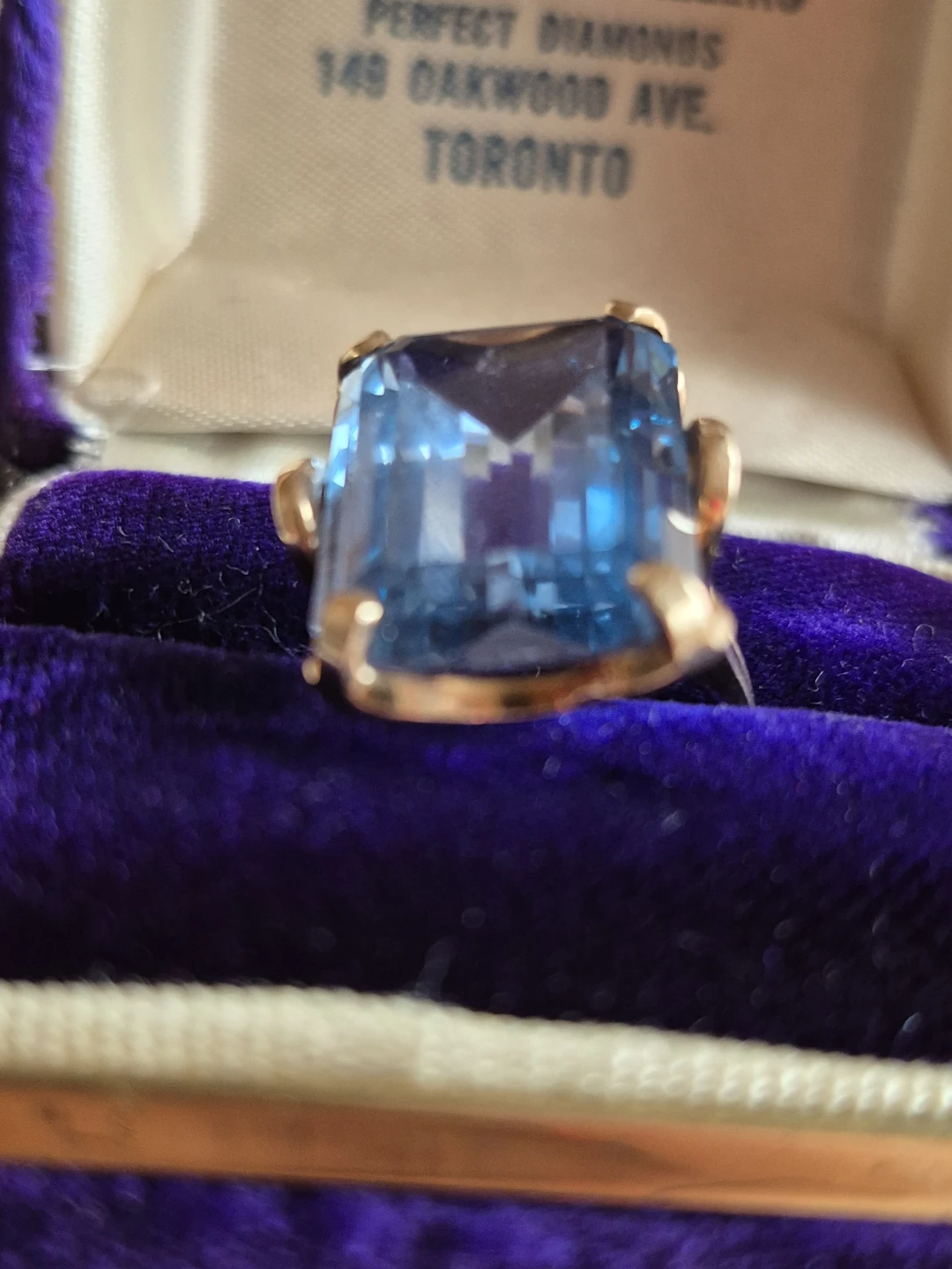 Vintage 10K Gold Blue Topaz Ring - photo 4