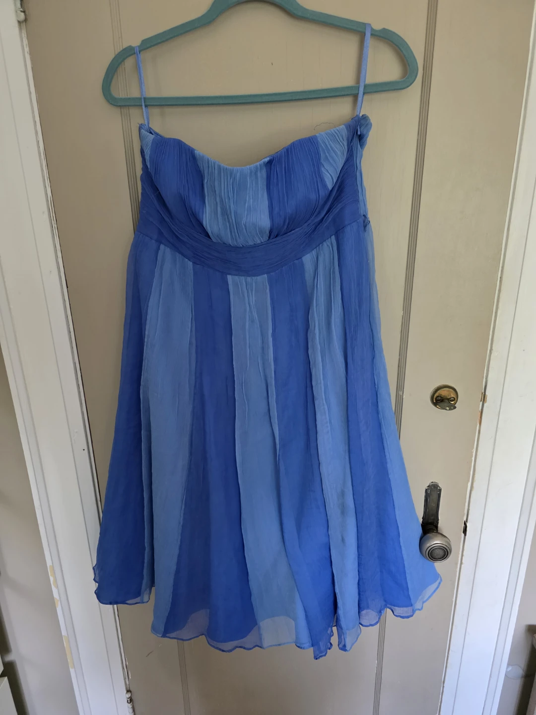 Blue Strapless Dress