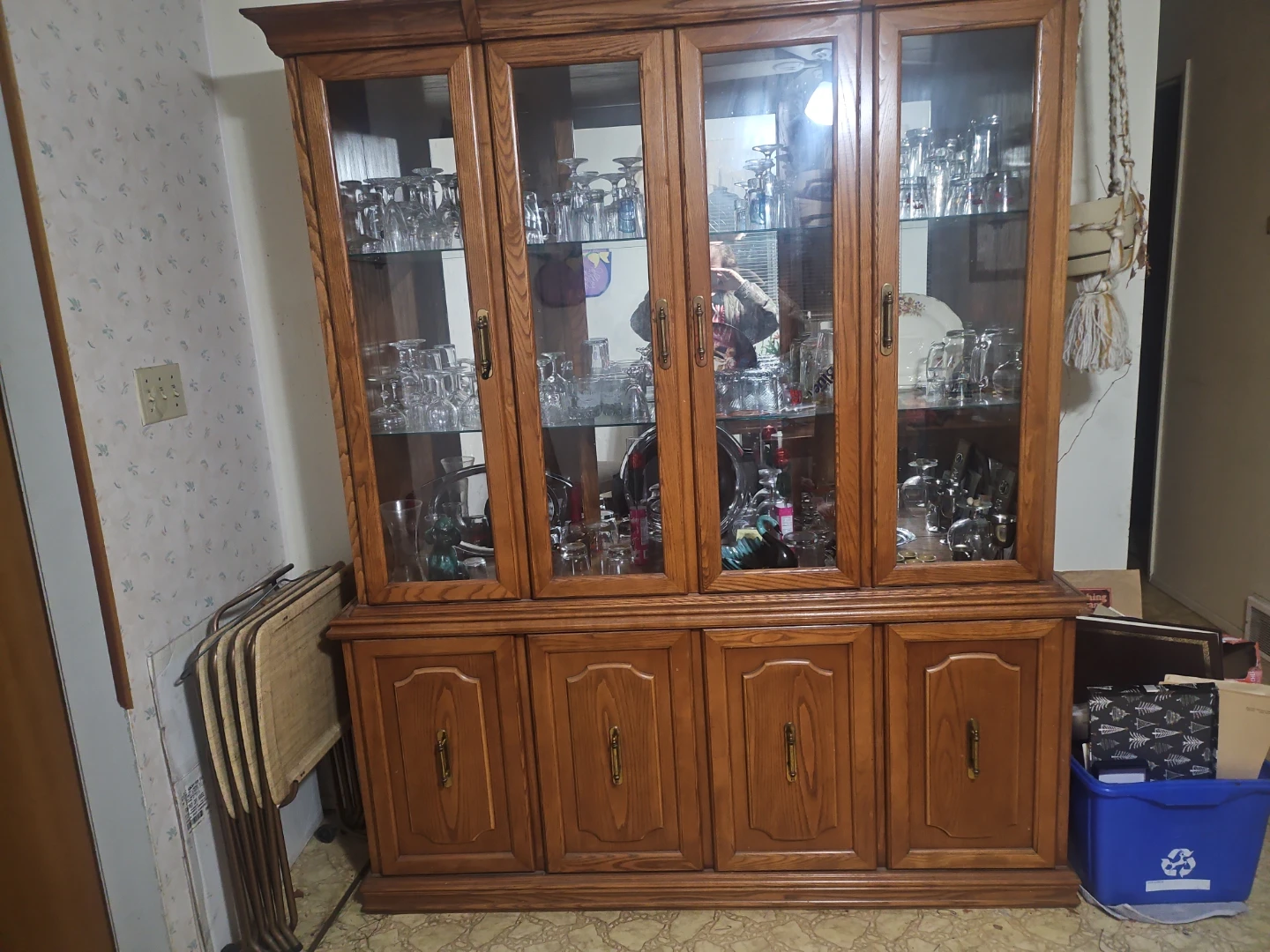 Oak China Cabinet NEED GONE BY FEB 9TH