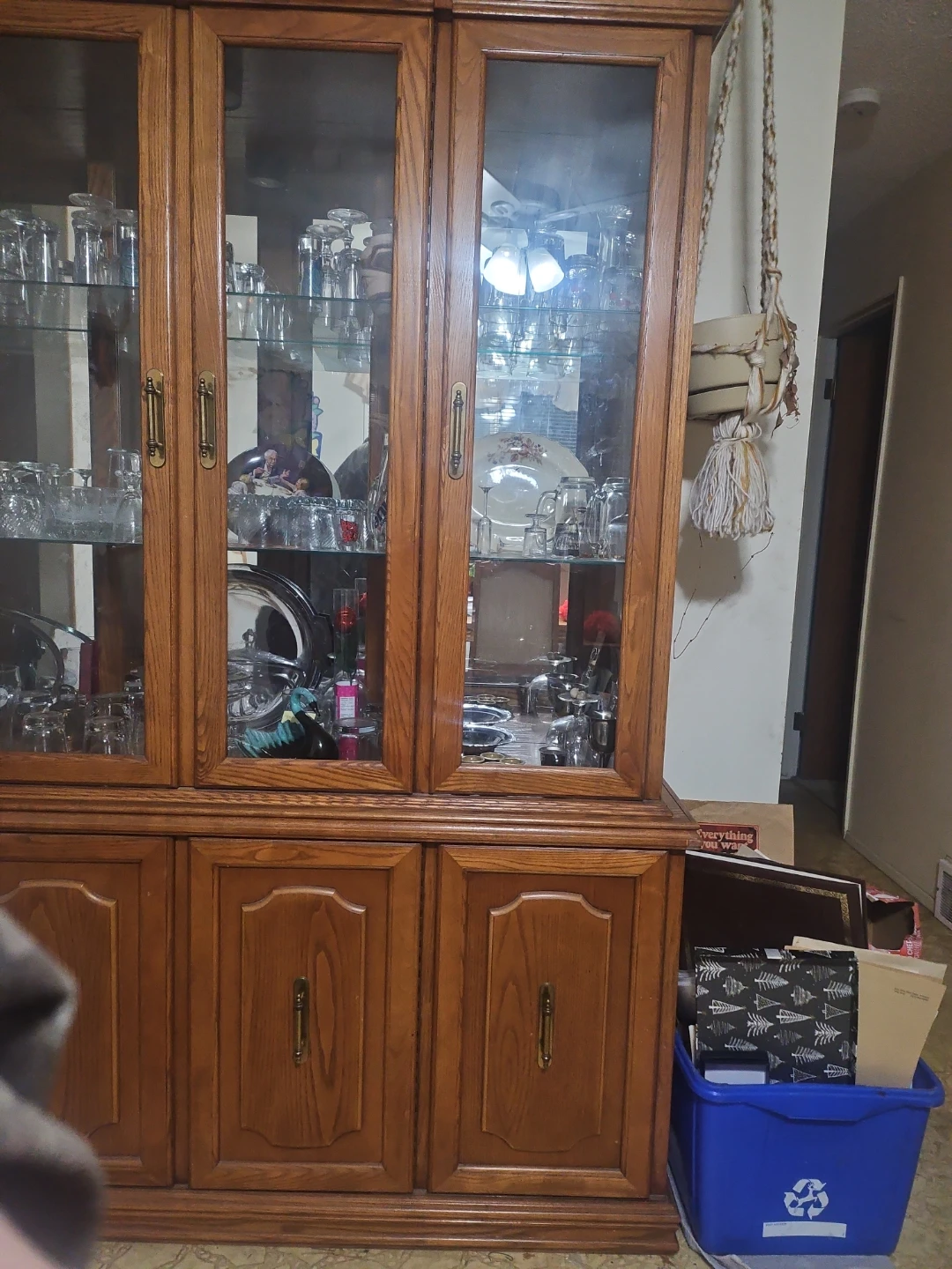Oak China Cabinet NEED GONE BY FEB 9TH - photo 3