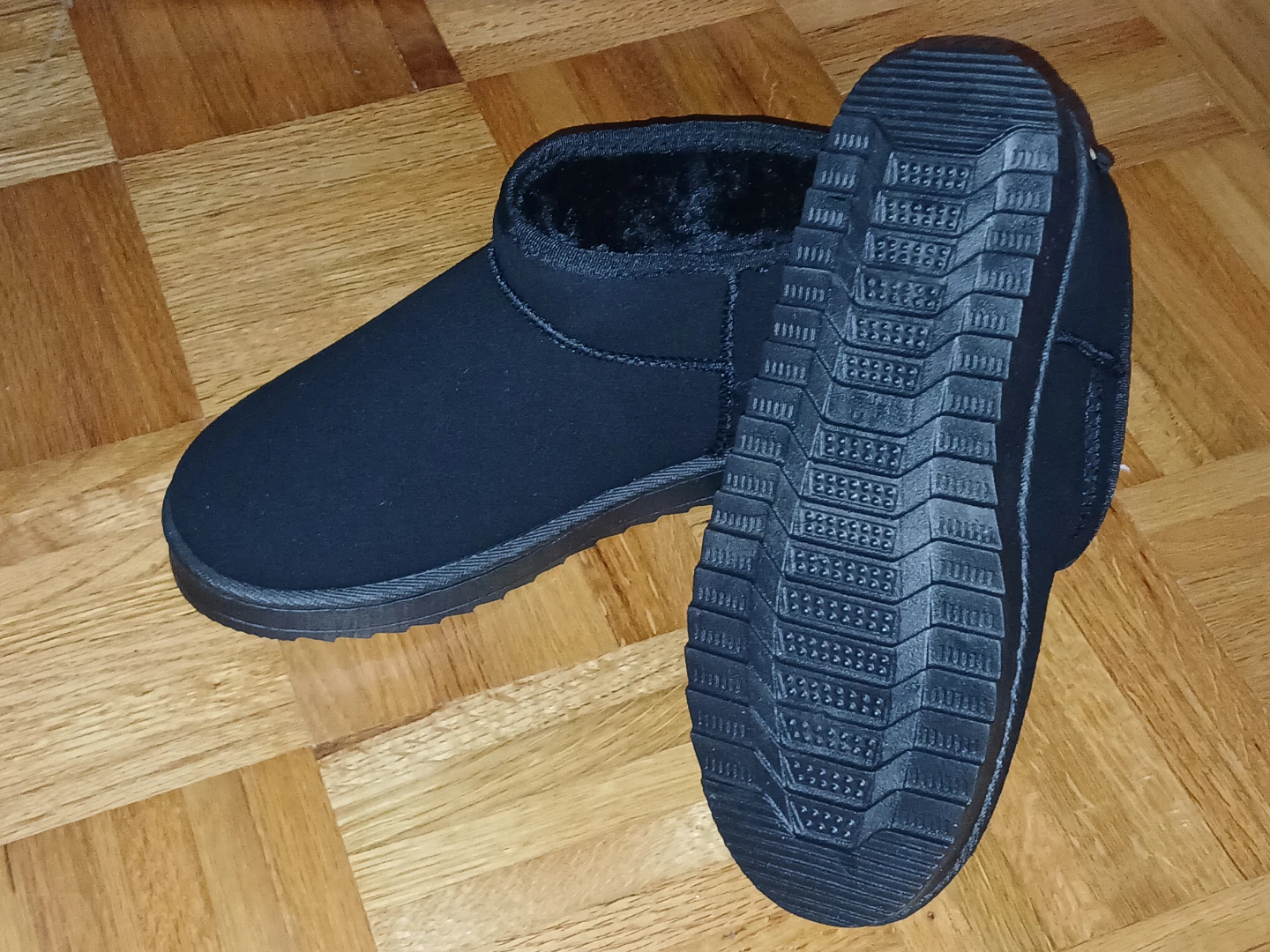 Black Faux Suede Booties - photo 2