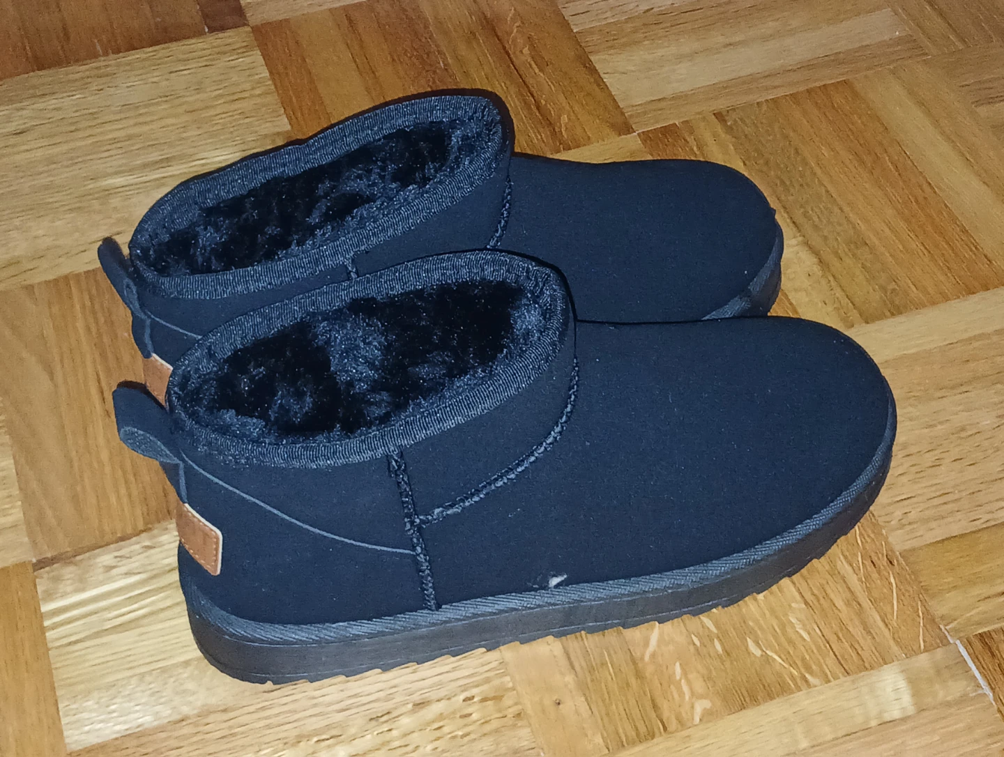Black Faux Suede Booties - photo 3