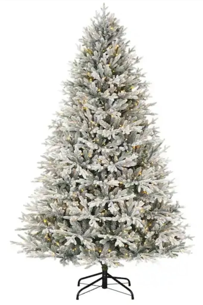 7.5 ft Flocked LED Pre-Lit Christmas Tree - photo 2