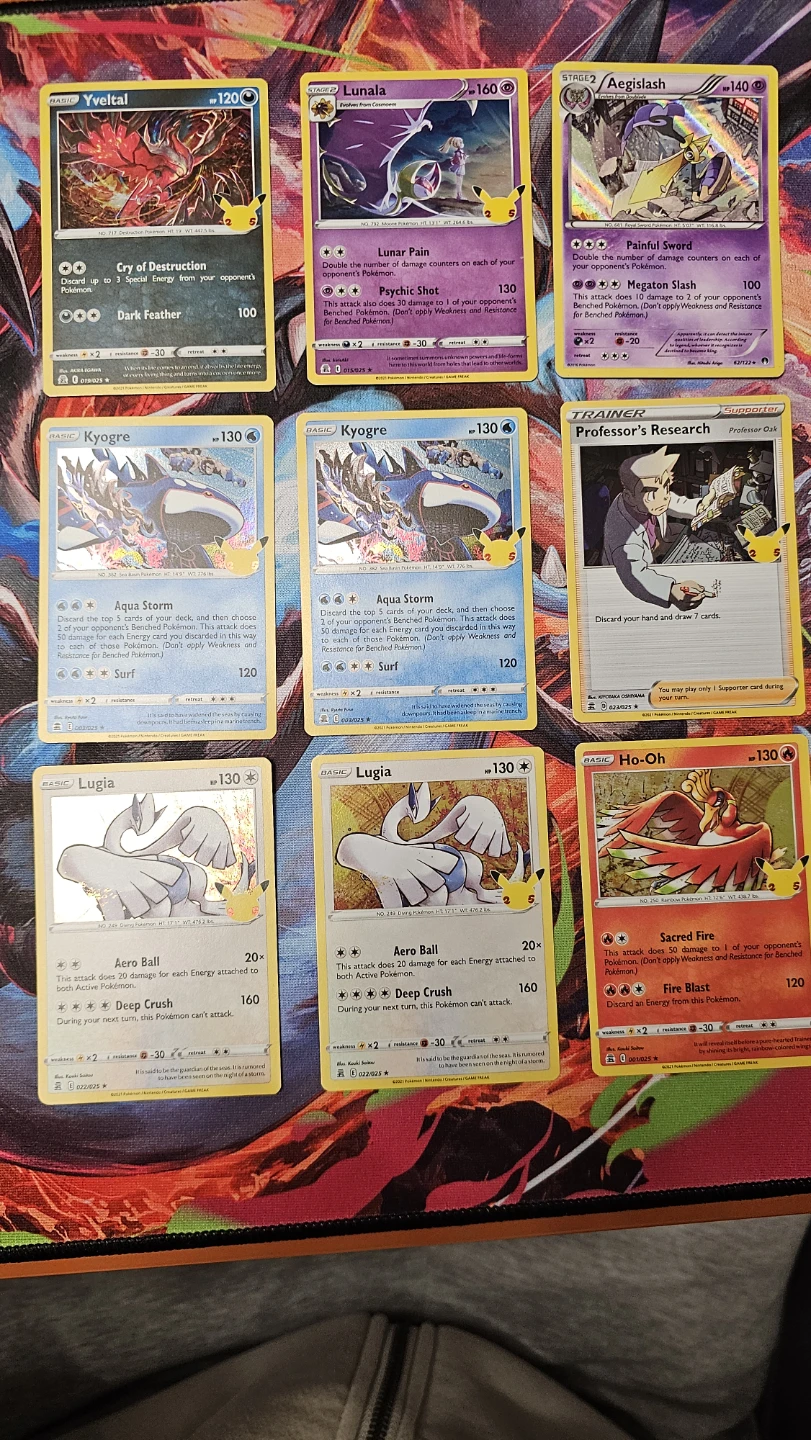 Pokemon 25th Anniversary Celebrations Cards plus Aegislash