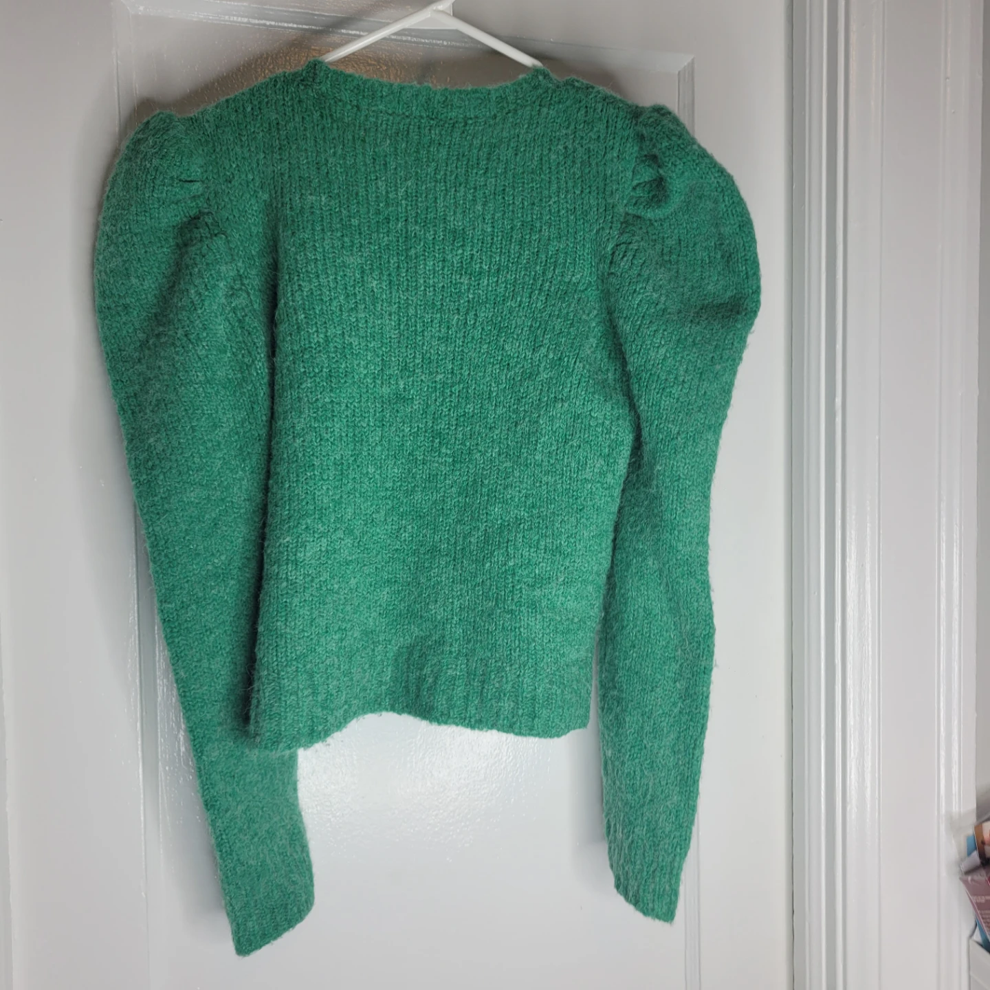 Derek Lam 10 Crosby Green Puff Sleeve Sweater Size S/P - photo 2