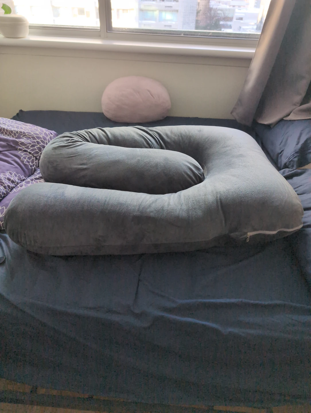 Grey C-Shaped Pregnancy Pillow - photo 2