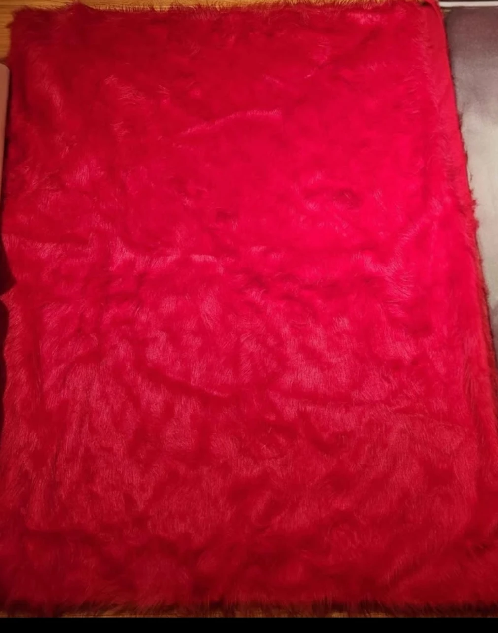 New Red Faux Fur Fabric 🤎