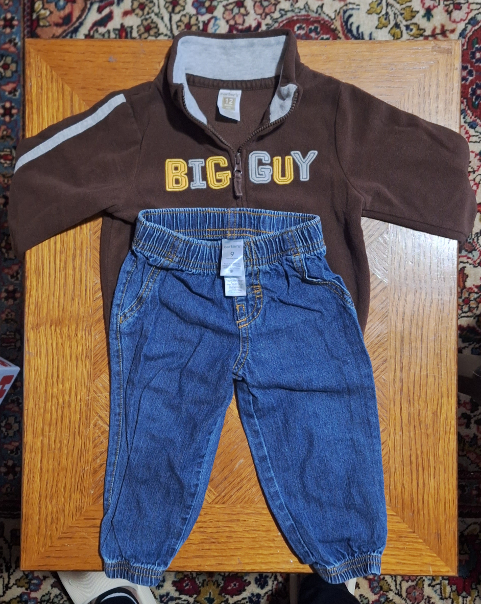 Carter's Kids Brown Pullover & Jeans Set