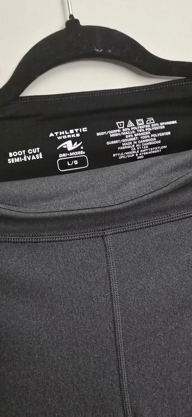 Athletic Works Boot Cut Yoga Pants - Size L - photo 3