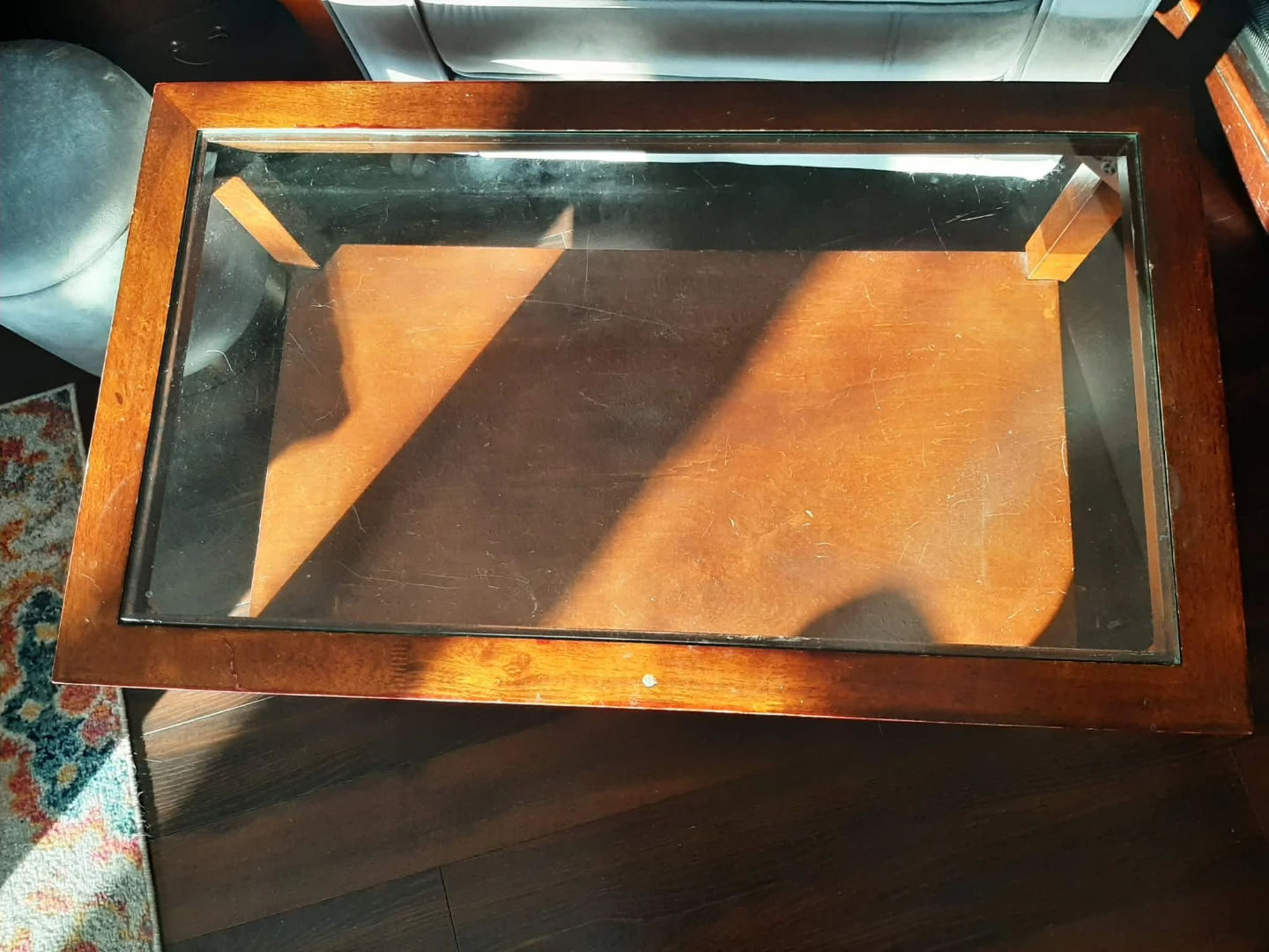 Wood & Glass Coffee Table
