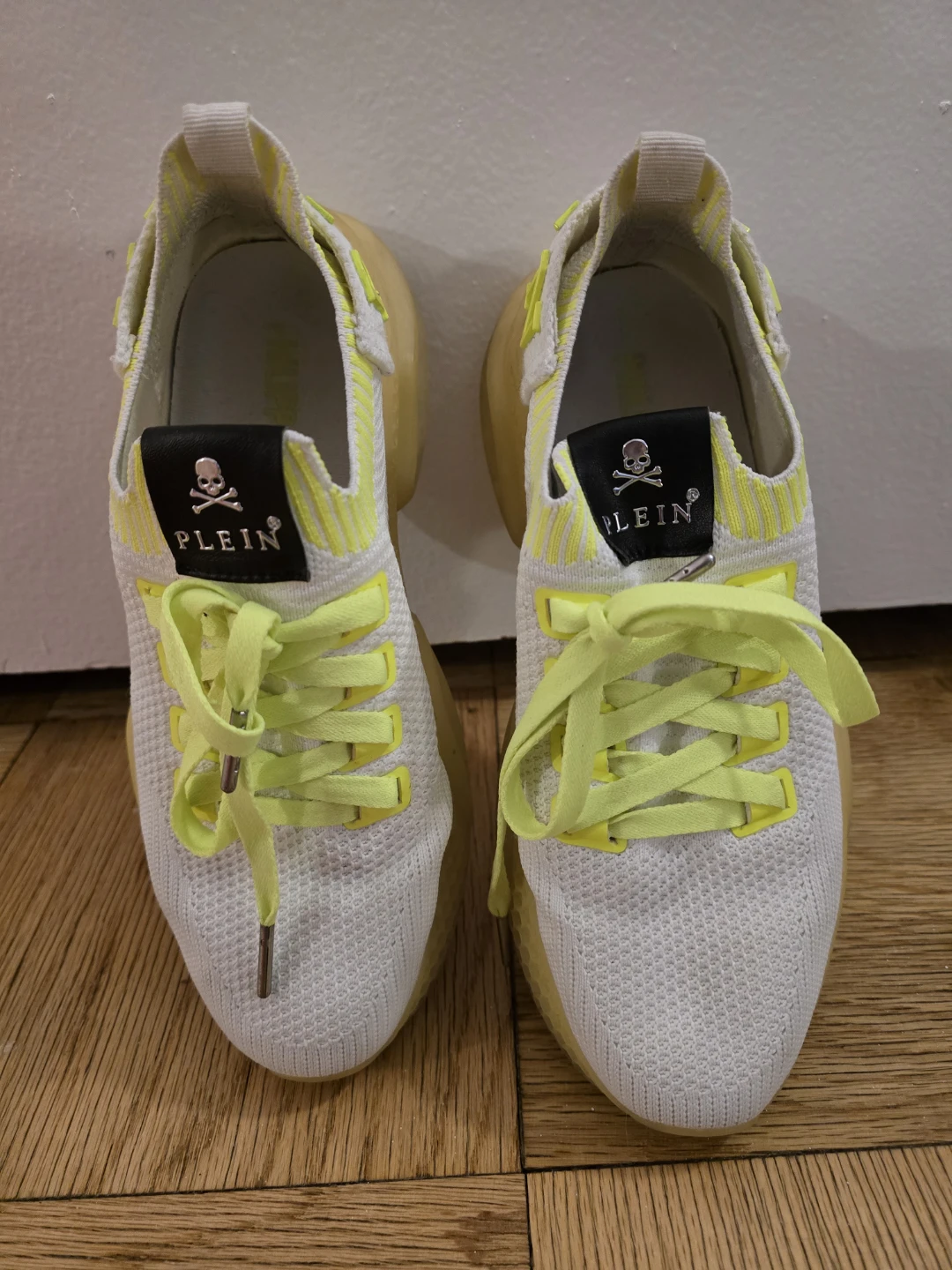 Philipp Plein White/Yellow Sneakers US 6.5 / EUR 38