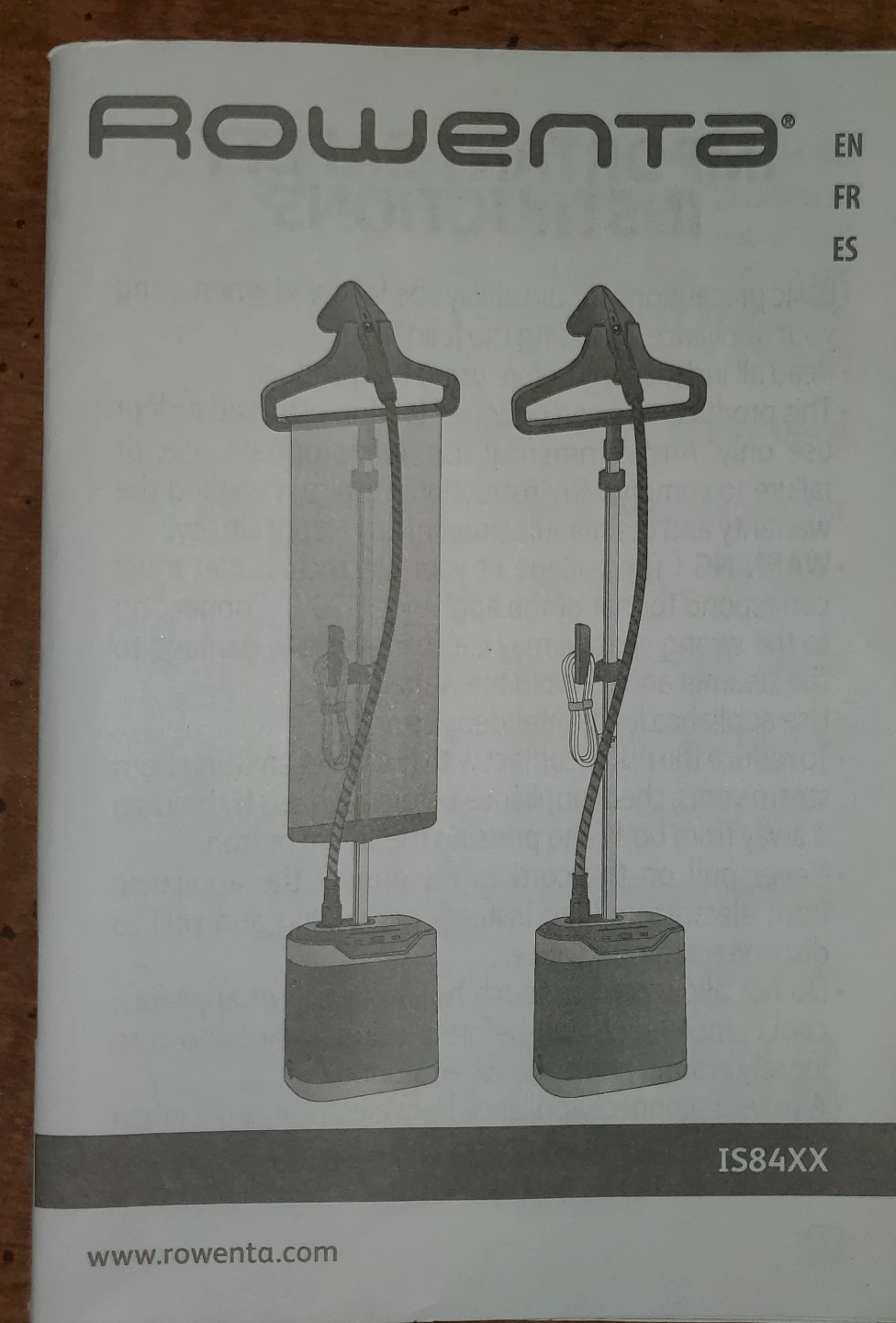 Rowenta IS84 Pro Style Care Garment Steamer - photo 4