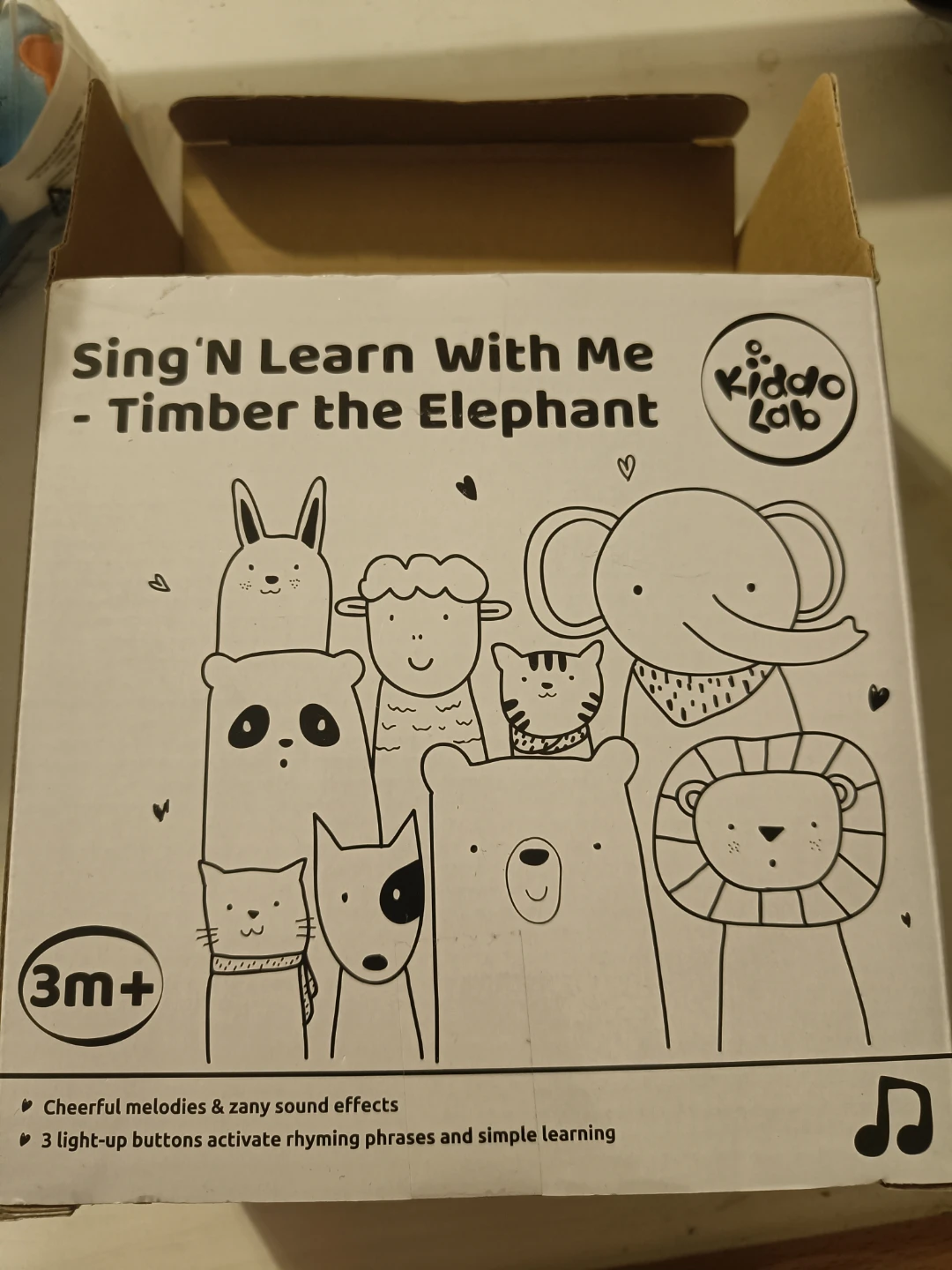 Kiddo Lab Sing 'N Learn With Me - Timber the Elephant Plush Toy - photo 3