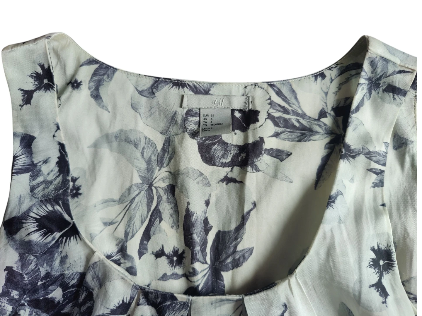Women's H&M Tank Top Shirt Floral Blouse Size Small 4 - photo 2