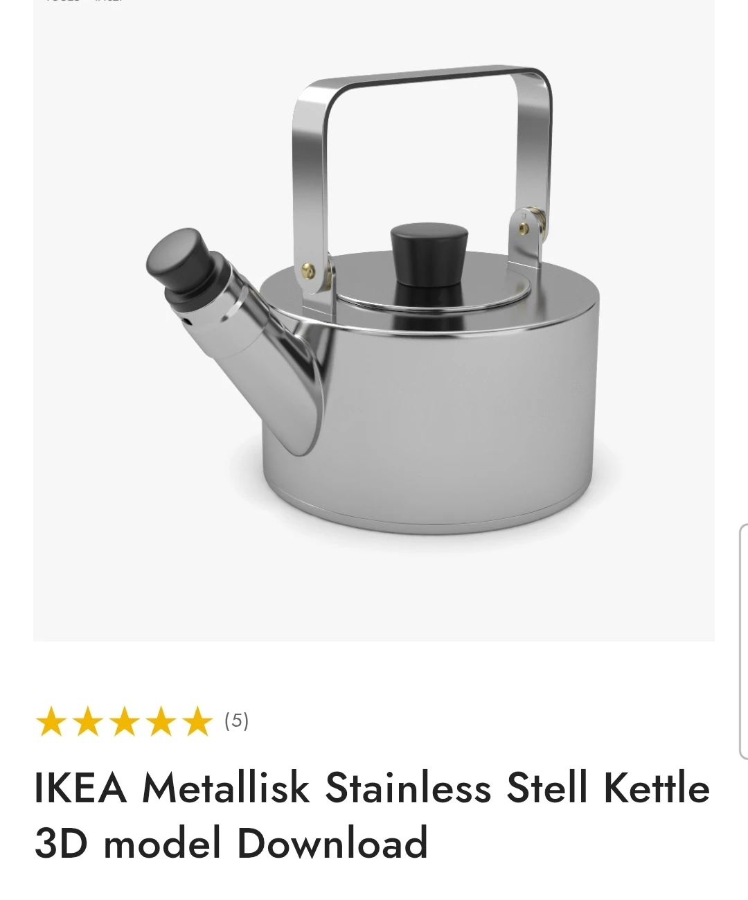 IKEA Metallisk Stainless Steel Kettle - photo 3