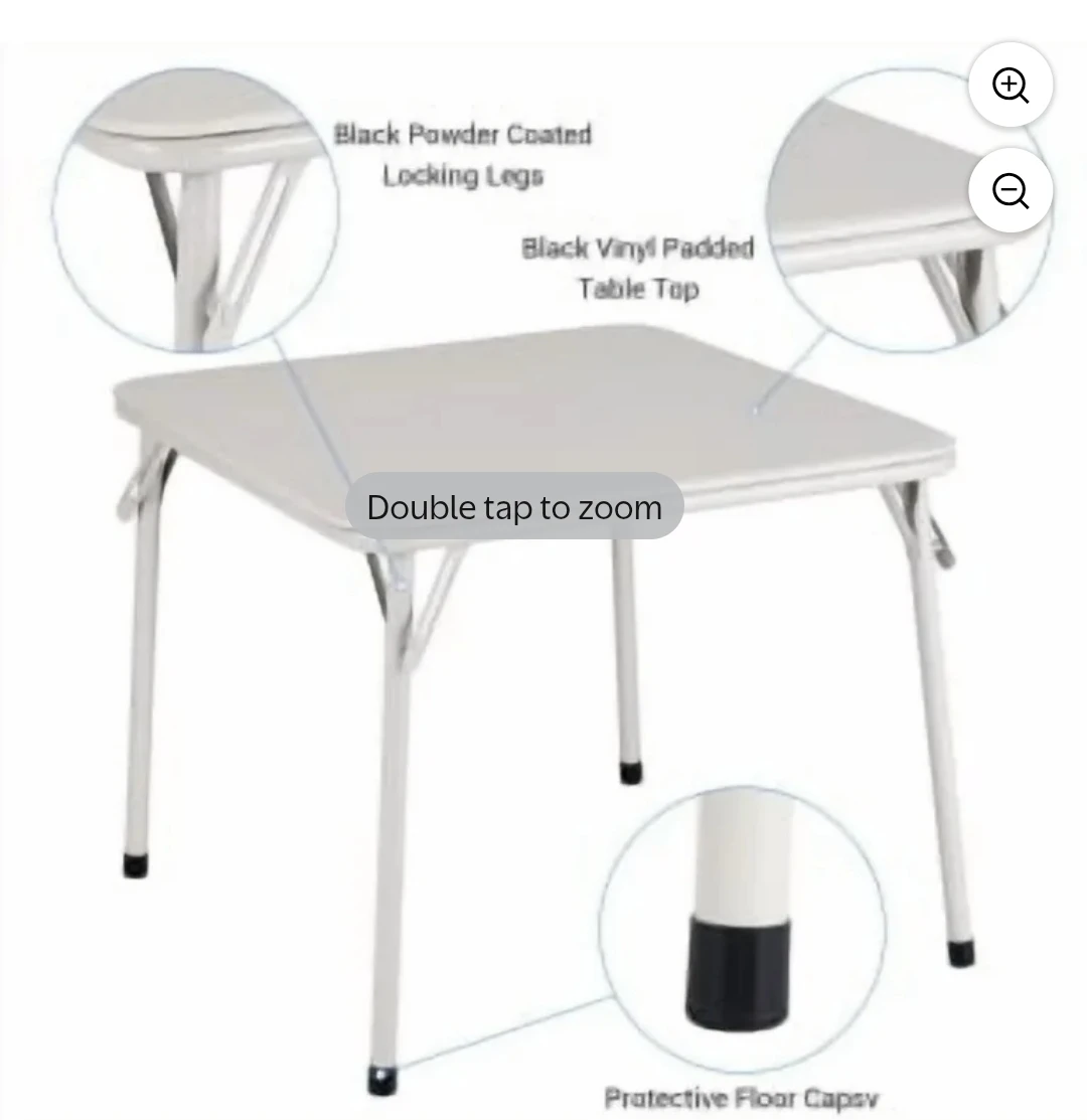 Kids Folding Table & 4 Chairs Set - White - photo 4