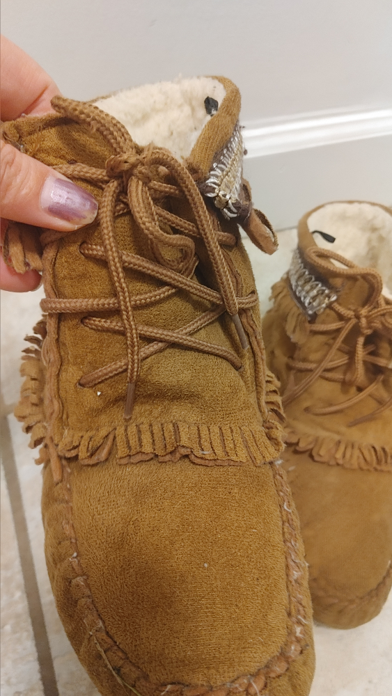 Women's Moccasin Style Boots, Brown size 6 - photo 3