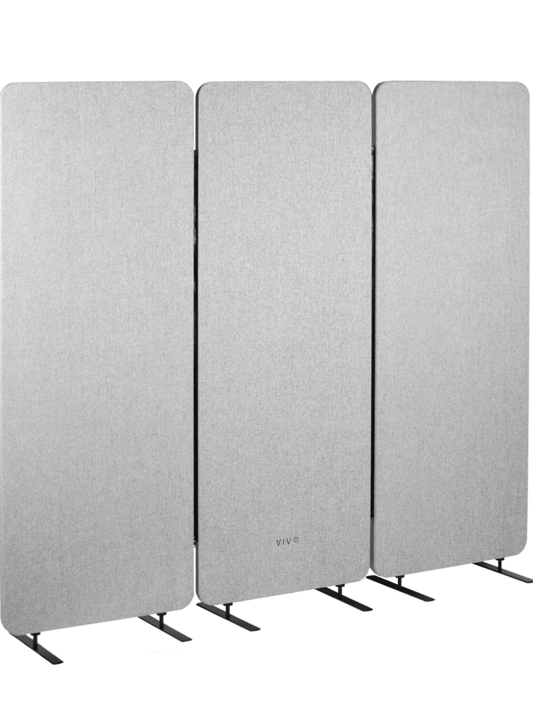 VIVO FREESTANDING 72"X66" PRIVACY PANEL SET GRAY; W/ZIPPER
