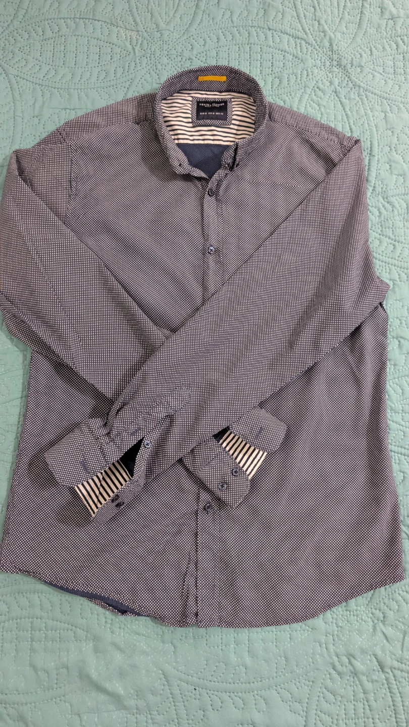 Denims Flower Men's Button-Up Shirt - Size Medium