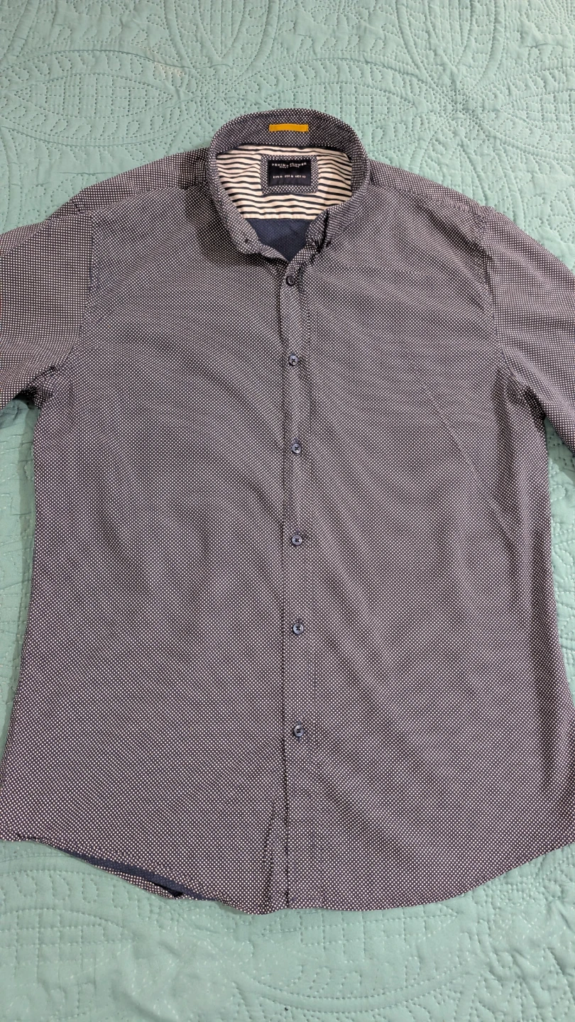 Denims Flower Men's Button-Up Shirt - Size Medium - photo 2