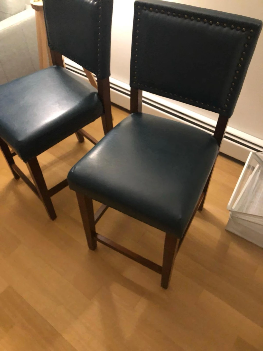 Dark Brown Pub Dining Table with 2 tall Chairs - photo 2