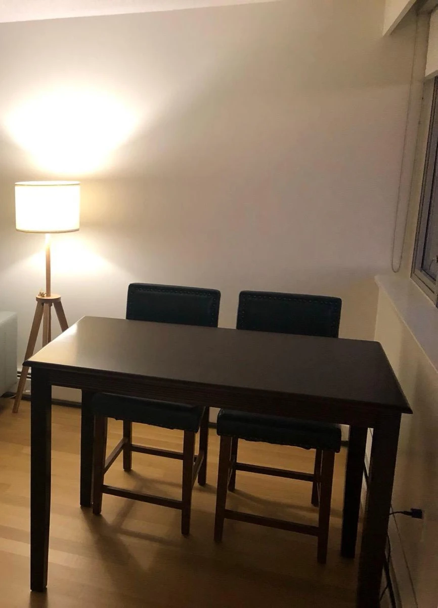 Dark Brown Pub Dining Table with 2 tall Chairs - photo 3