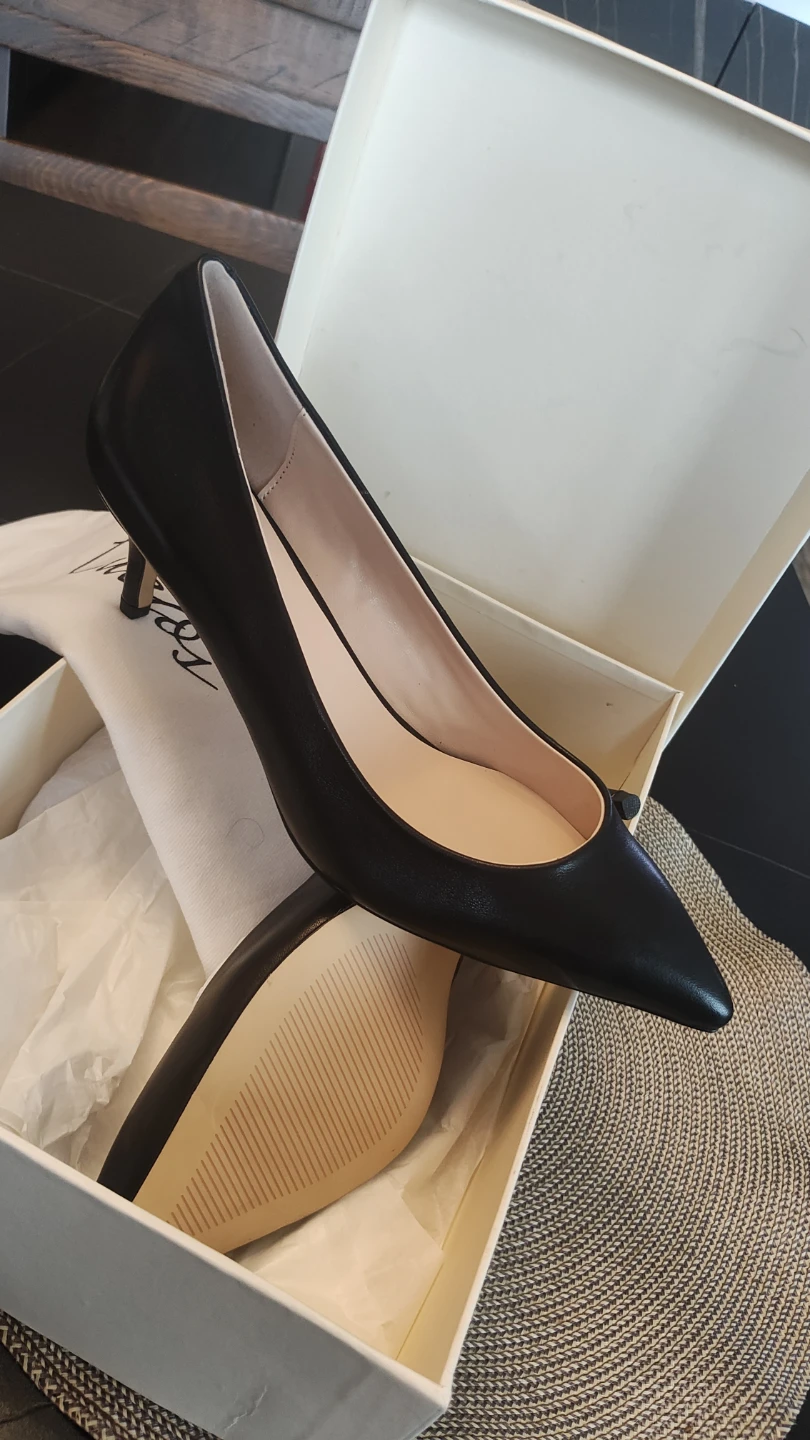 Luctos Black Leather Heels - Size 8.5M (New) - photo 5