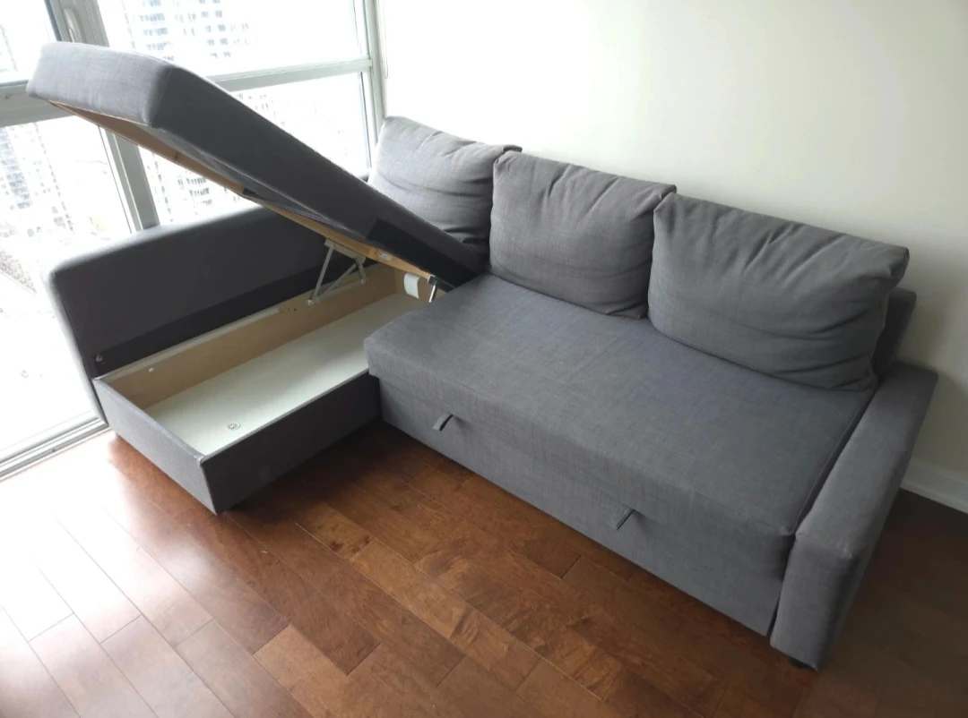 IKEA FRIHETEN Corner Sofa Bed with Storage - Grey - photo 3