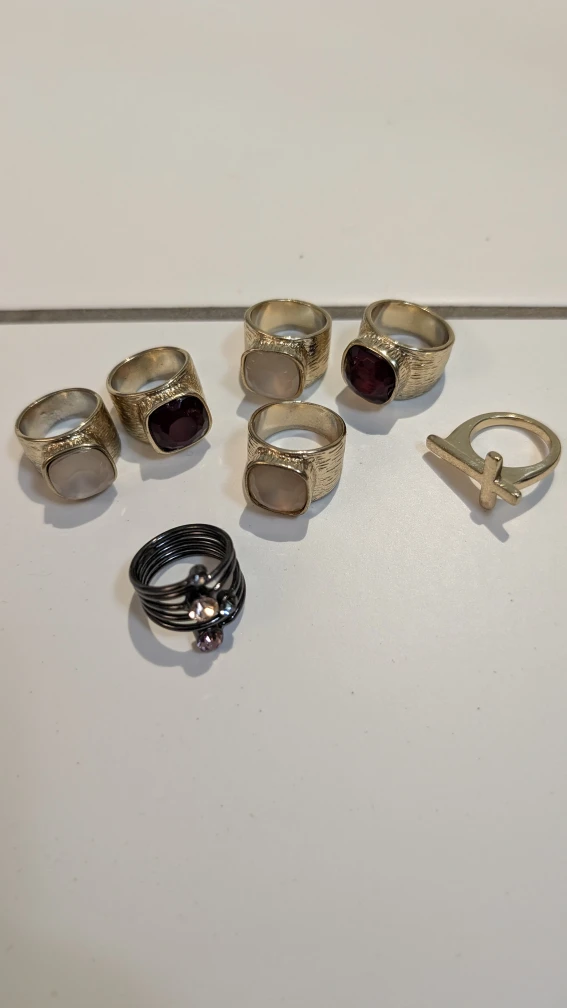 Assorted Fashion Rings (Set of 7)