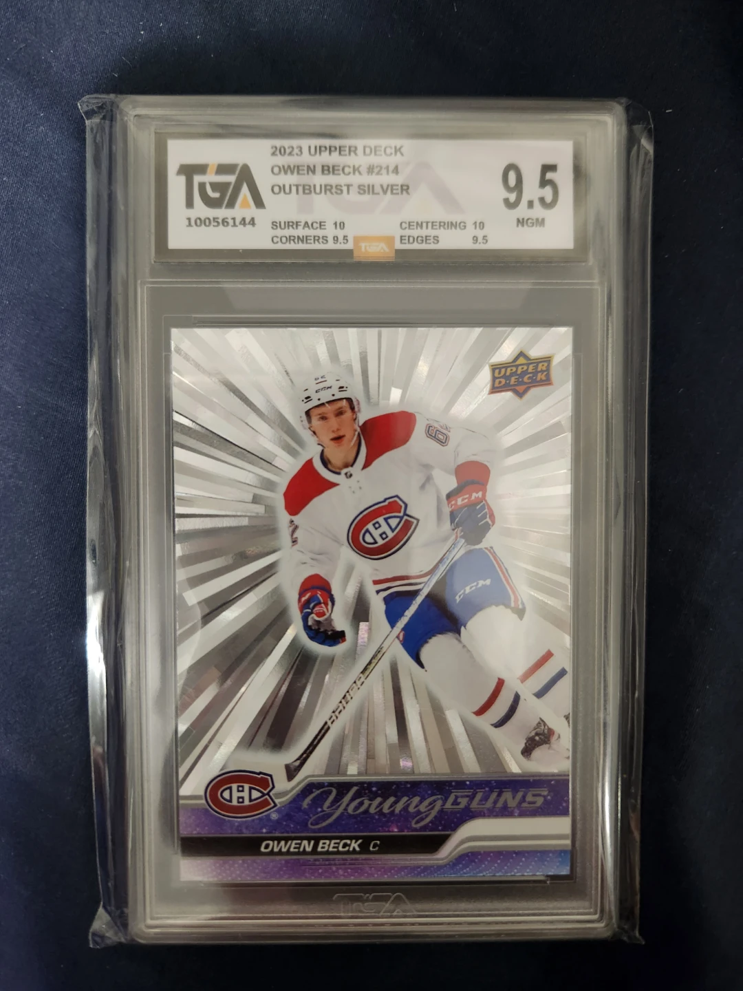 Owen Beck Upper Deck Young Guns Hockey Card