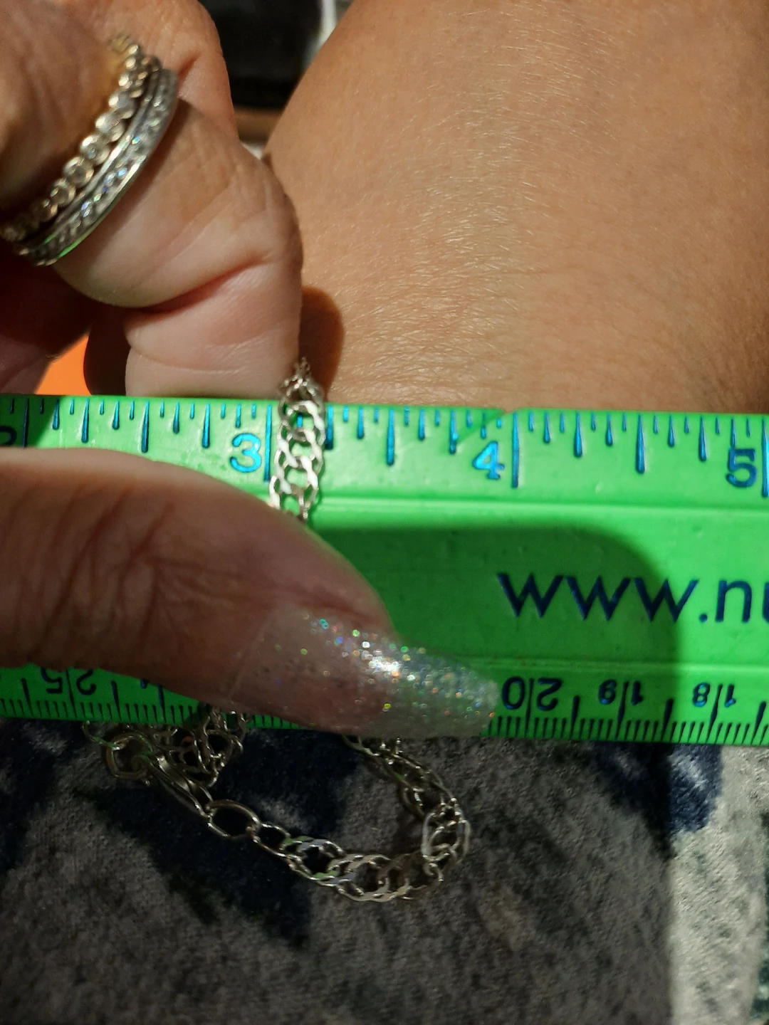 Solid sterling silver 2Pc Serpentine necklace & bracelet set - photo 3