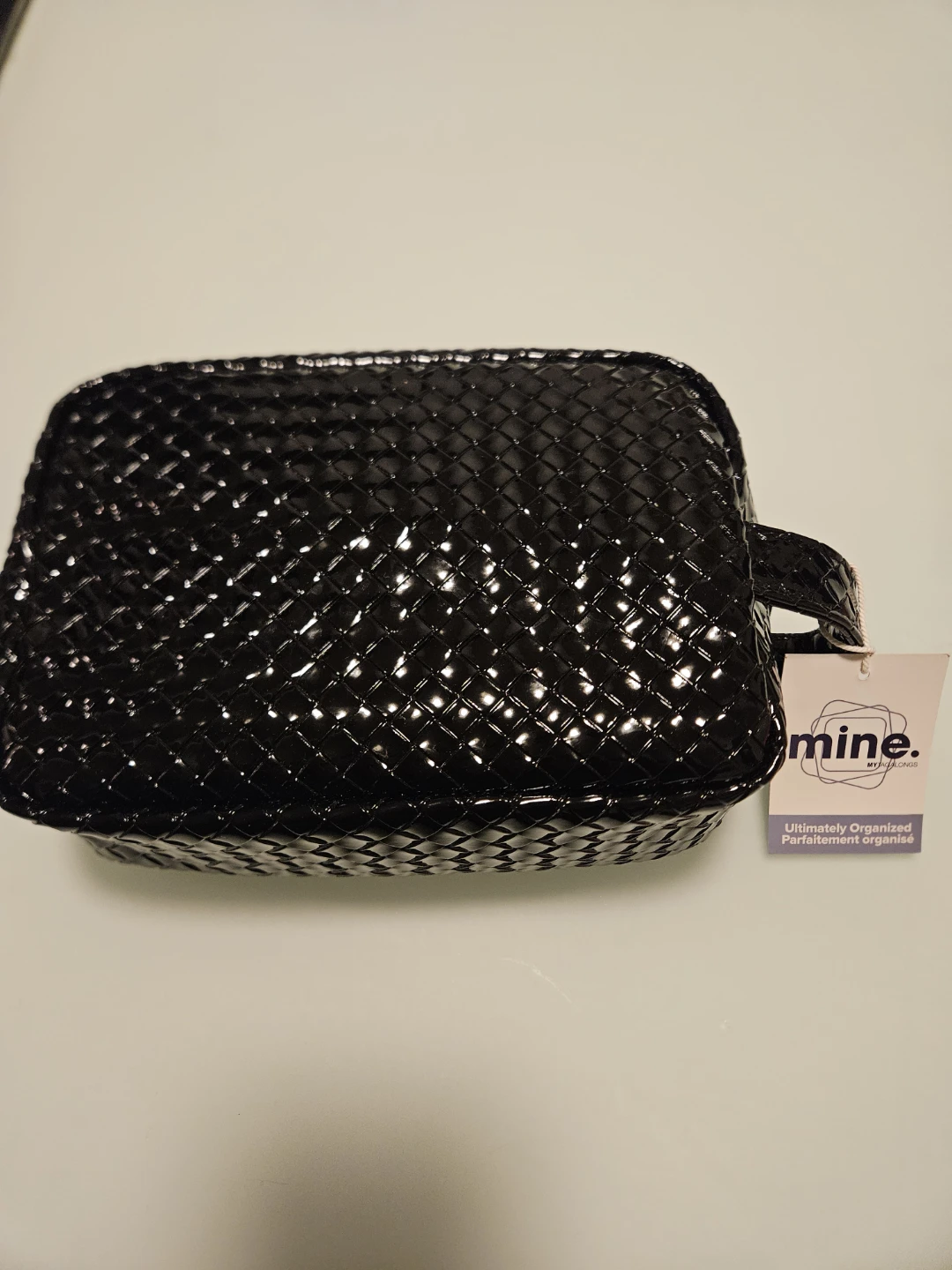 MOVING SALE!-  Black Weaved Toiletry Bag - New! - photo 3
