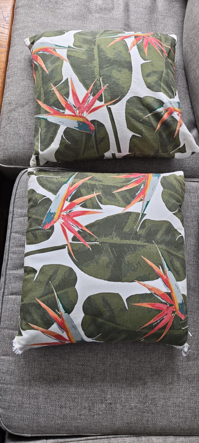 Tropical Print Throw Pillows $8/1 or $12/2