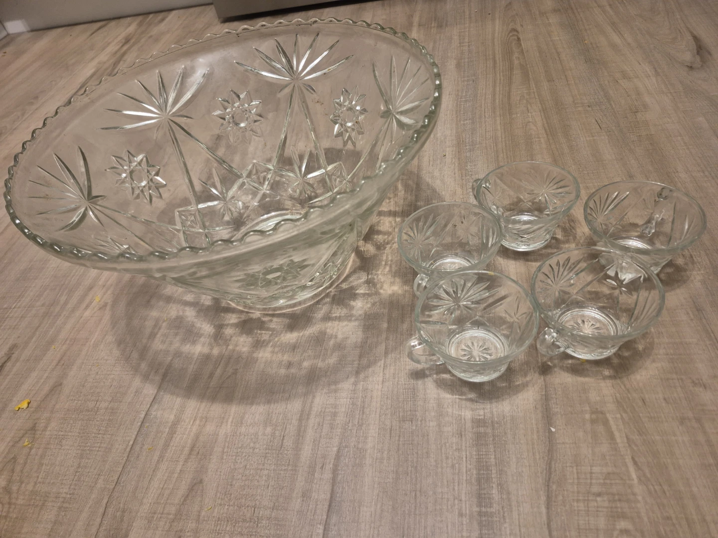 Vintage Punch Bowl Set with Cups